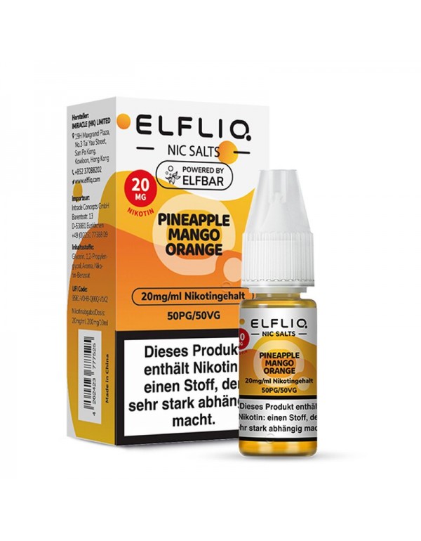 ELFBAR ELFLIQ Pineapple Mango Orange Nikotinsalz Liquid 10ml - 20mg