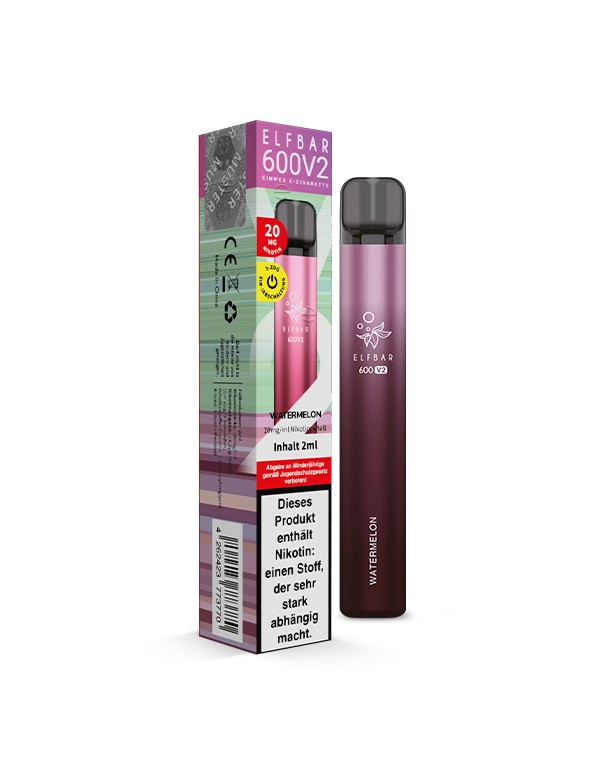 ELFBAR 600 V2 Watermelon Einweg E Zigarette 20mg/ml